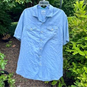 Tommy Bahama Blue Casual Button Down Shirt Classic Collar